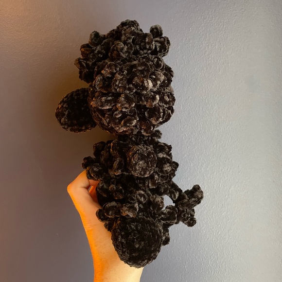 *Commission* Crochet Black Poodle Plushie - Picture 6 of 6